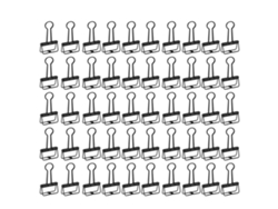 50 Clips Metálicos Huecos Con Forma De Esqueleto Para Carpetas De Documentos/papeles, Color Negro, 32 Mm