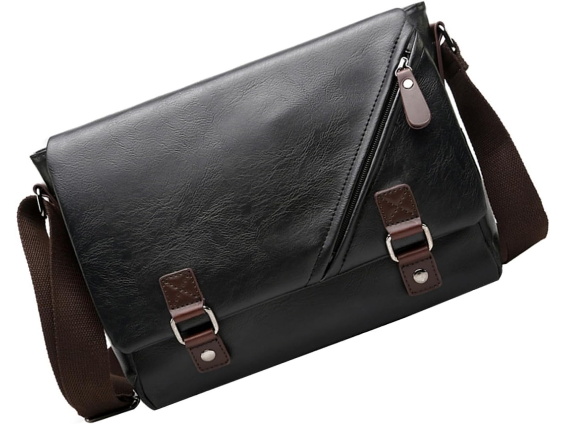 Maletín Ciieeo Elegante De Piel Sintética Para Hombre, Maletín De Negocios Negro Para Viajes.