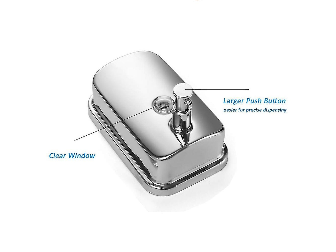 Dispensador de jabón de pared de acero inoxidable para baño, 500 ml, Rosewell