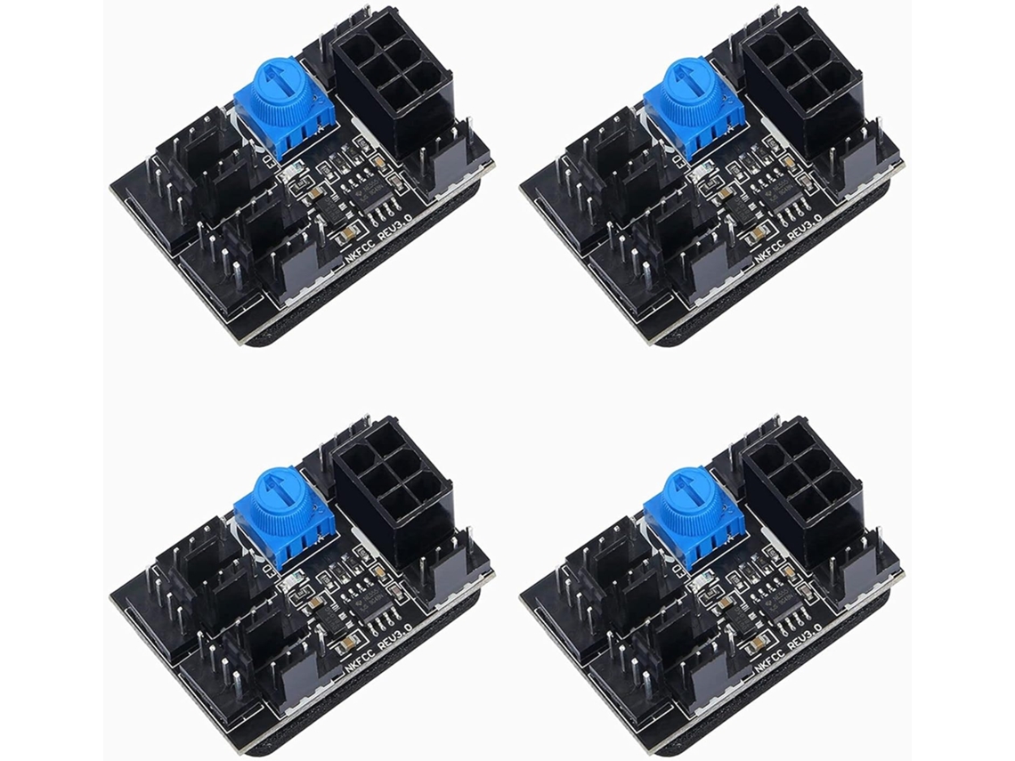 Adaptador De Ventilador Pwm De 3 Pines A 4 Pines (4 Unidades) Para Concentrador De Caja De Pc