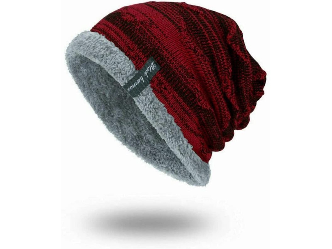 Gorro De Punto Grueso Con Forro Suave, Gorro De Invierno Acogedor, Gorro Holgado Y Cálido.