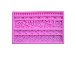 Molde De Silicona Para Borde De Pastel Con Relieve Barroco. Herramienta De Decoración Diy.