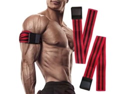 Vlrla-20262pcs Cintas De Restricción De Sangre Elásticas Para Crecimiento Muscular Hombres Mujeres Ejercicio Brazos 60cm Negro Rojo
