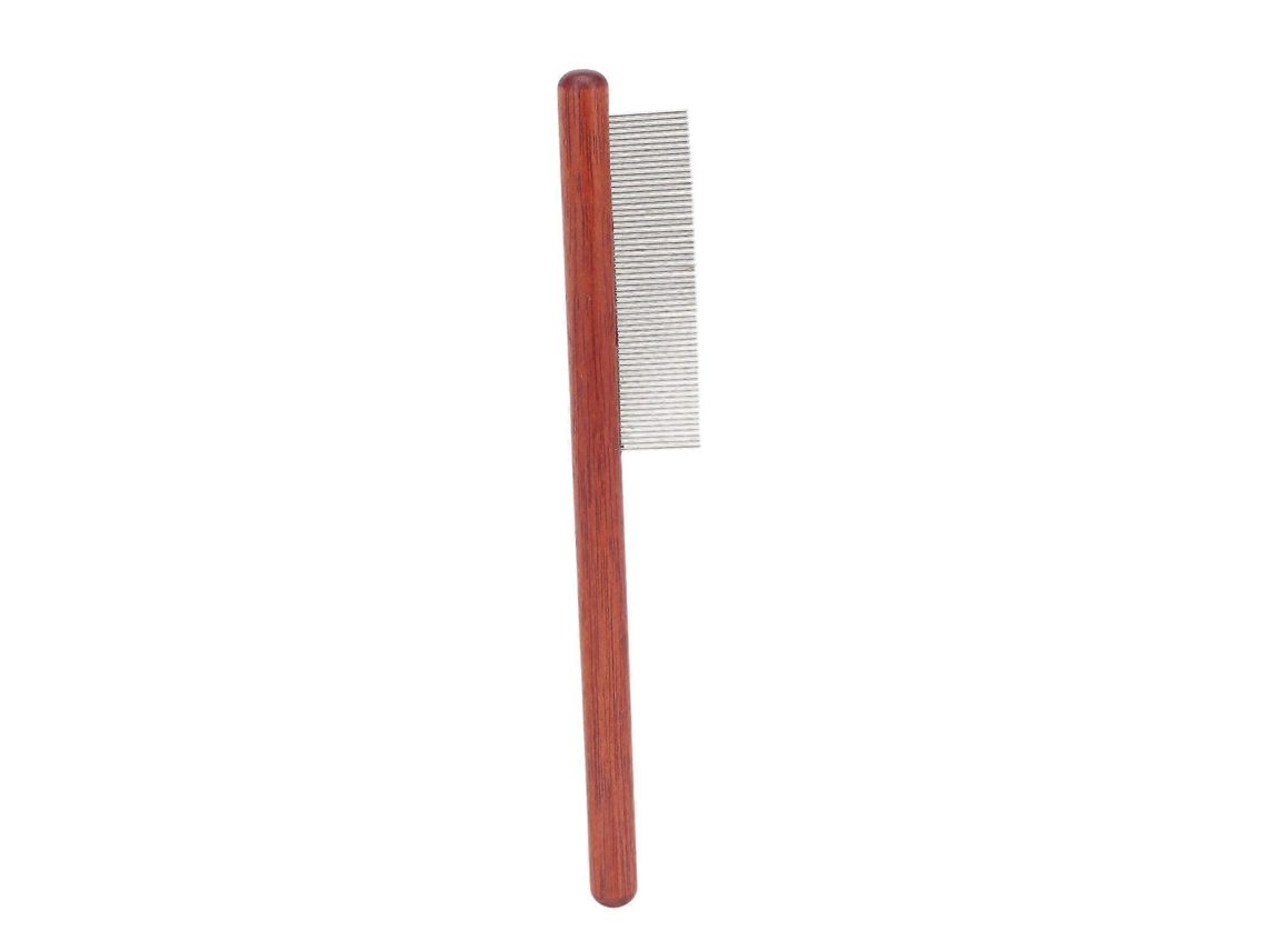 Peine fino para piojos, mango ergonómico de madera, de acero inoxidable, para el cuidado del cabello. Tienda Jinyubo