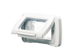 Placa estanca para 3 módulos blanco nube Top System GEWISS