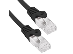 Cable de Red 100% Cu Cat.6 UTP Sólido Negro 0.50M PHASAK