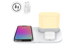Cargador Sem Luz Noturna Atmosférica Multifuncional Carregamento para iPhone 13/14/11/12 YIZHOOD Blanco