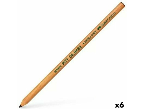 Lápiz FABER-CASTELL Pitt Oil Base Macio 6 Unidades