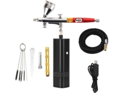Aerógrafo Portátil, Mini Aerógrafo Automático Con Compresor, Kit Para Arte Y Relajación.