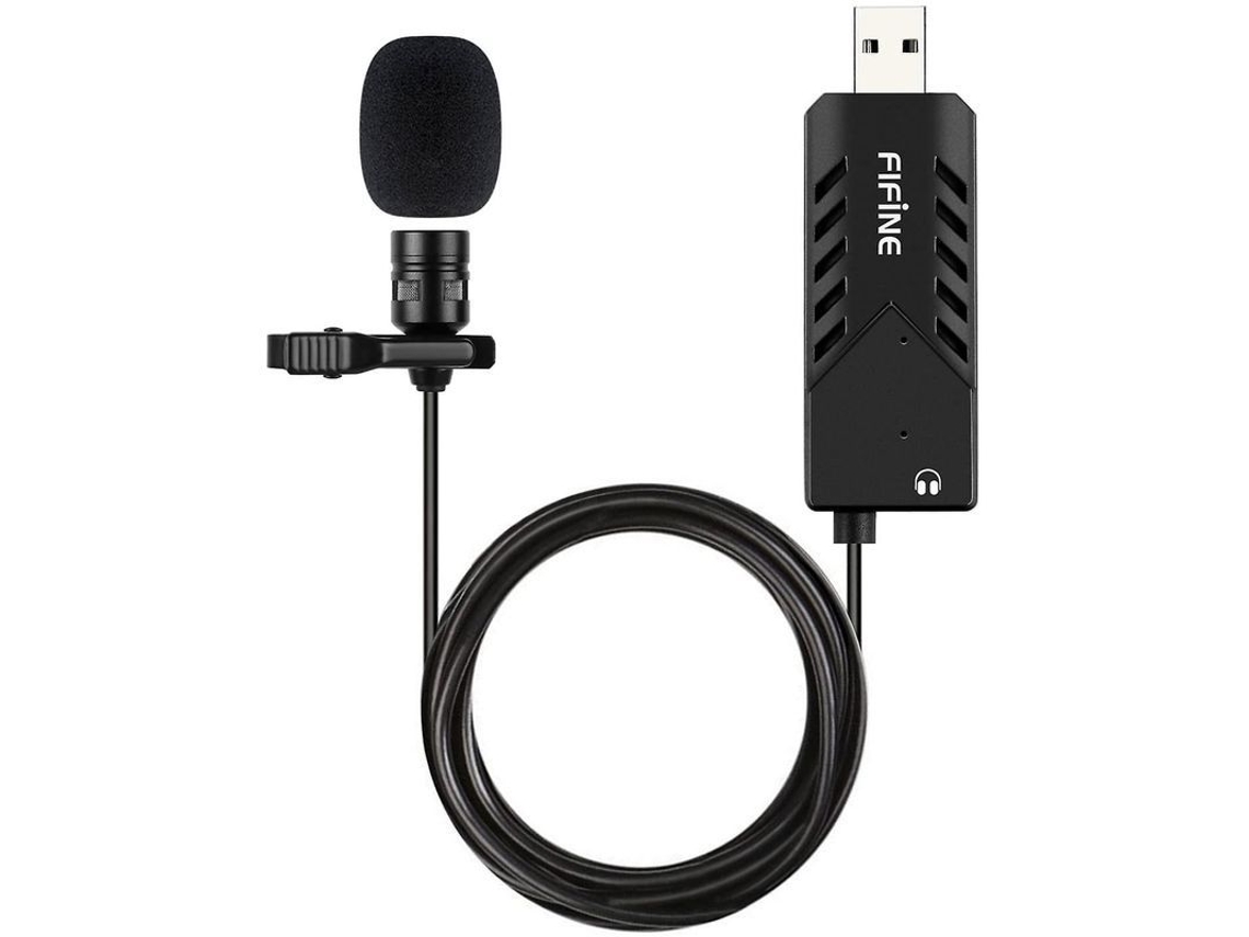Micrófono De Solapa Usb Con Tarjeta De Sonido, Condensador Cardioide Con Clip, Plug And Play Para Ordenador