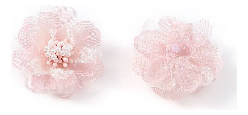 Nuevas 20 flores de peonía sobre tela de organza vayotoy