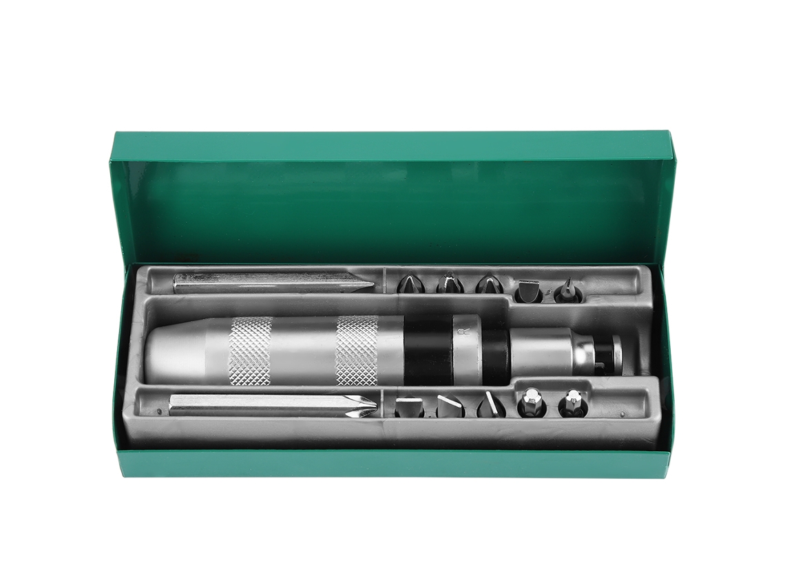 Conjunto De Parafusadeiras De Impacto Multifuncional Com 13 Peças Para Extrair Parafusos Duros Hex/slotted/cross