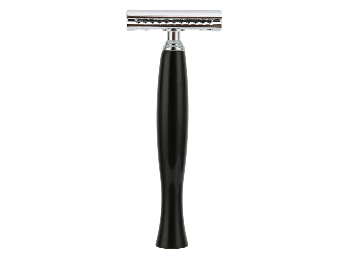 Aparelho De Barbear Manual Com Borda Dupla Seguro Preciso De Ação Simples Durável Para Homens Preto