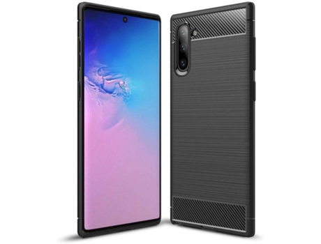 Carcasa Samsung Galaxy Note 10 LMOBILE Carbono Flexible Cover Tpu Negro