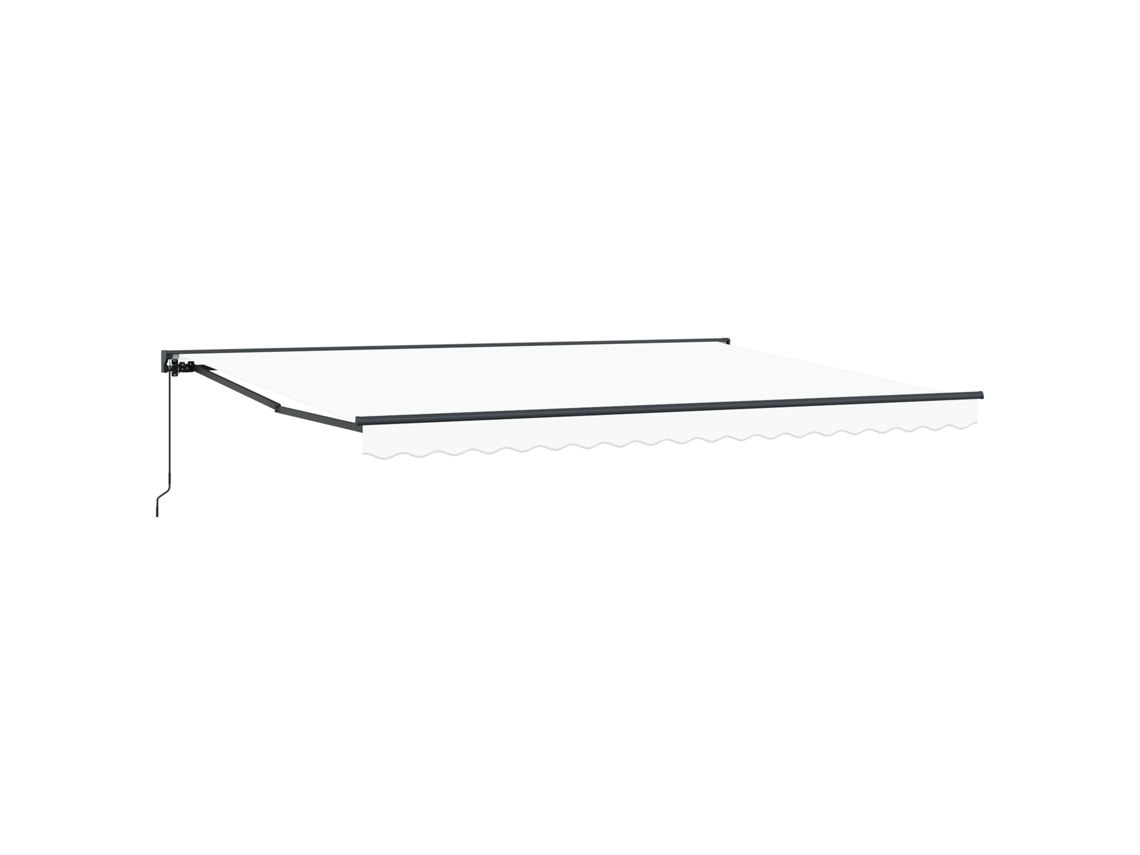 Parasol retráctil Vidaxl de tela blanca (450 x 300 cm)