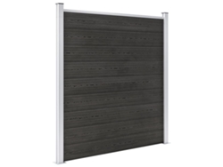 Panel de valla de jardín WPC 180x186 cm gris Wsd854342 Lovely Home