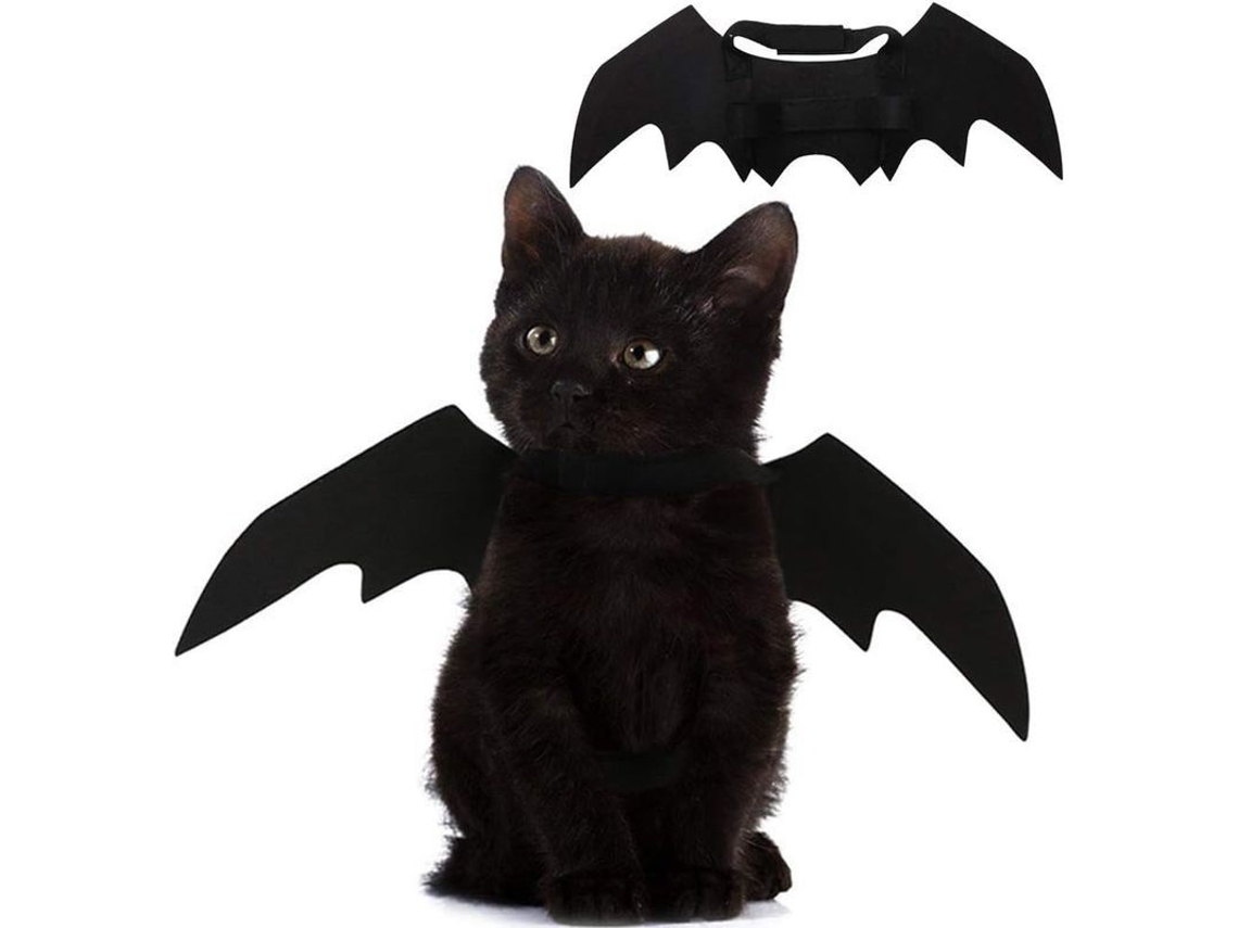 Ala De Murciélago Para Gato Perro Disfraz De Halloween Fiesta Decoración Collar Cosplay Adorno