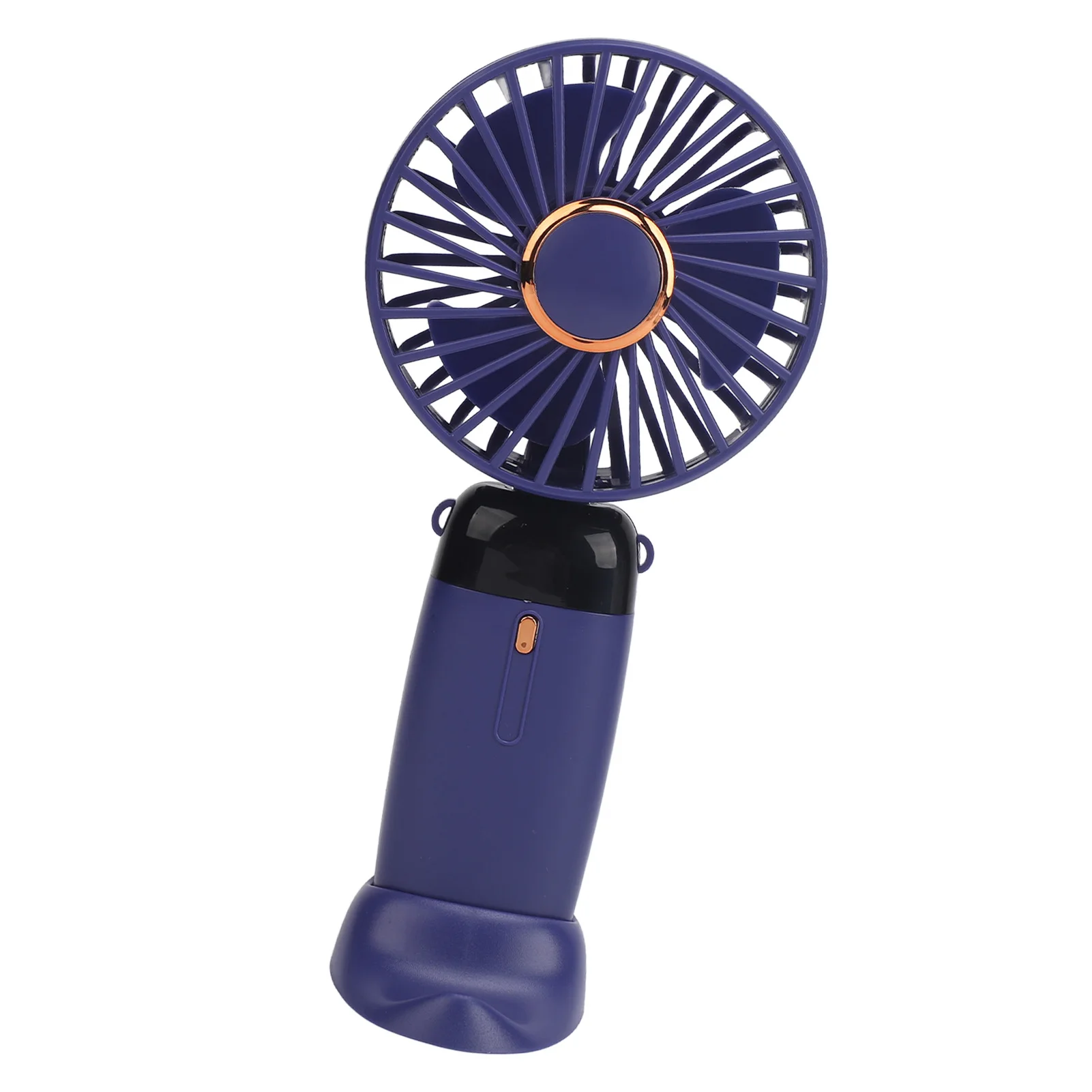 Ventilador De Mano (azul), Plegable, Silencioso, 5 Velocidades De Viento, Recargable Por Usb.