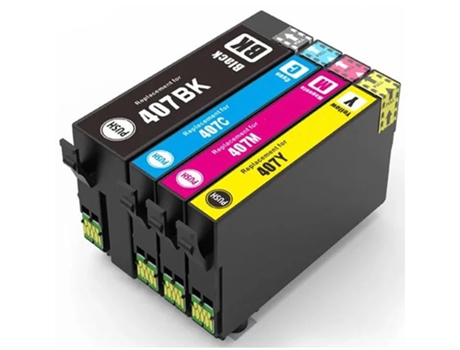 Pack 4 Cartuchos de Tinta Compatibles Epson 407 para C13T07U140 C13T07U240 C13T07U340 C13T07U440