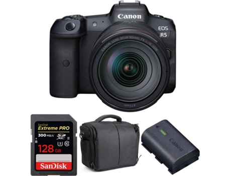 Kit Cámara Mirrorless, Objectivo y Accesorios CANON EOS R5 (45 MP - Sensor: Full Frame - ISO: 100 a 51200)