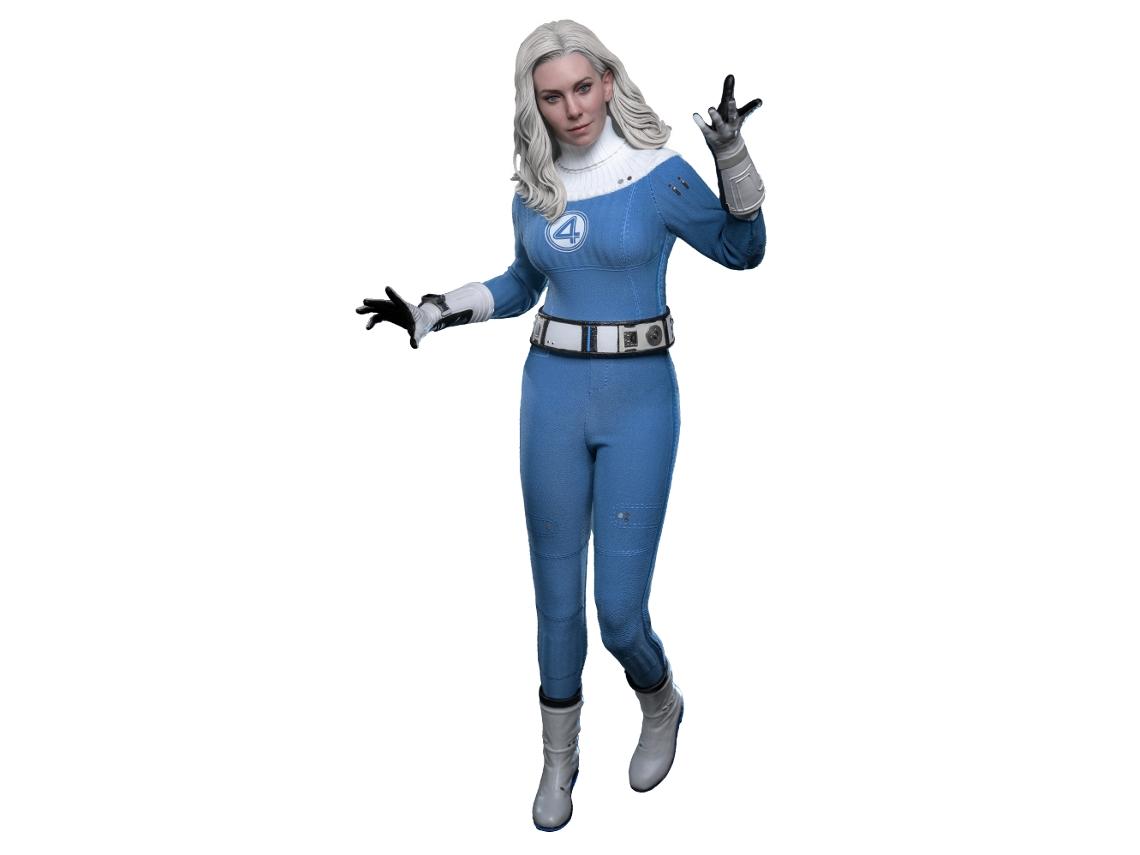Figura Hot Toys Mms824 Marvel Comics Los Cuatro Fantásticos Primeros Pasos Mujer Invisible Herbie
