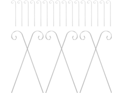 Juego De 30 Ganchos Plateados Elegantes Para Decoración De Exteriores Con Instalación Incluida.