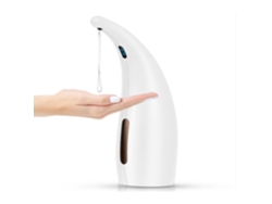 Dispensador automático de jabón sin contacto con sensor infrarrojo y clasificación de impermeabilidad IPX6 para encimeras Csyy (blanco)