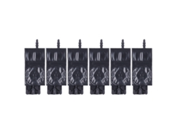 6 cartuchos de repuesto de humectación de tinta para cabezales de impresión rectangulares de impresoras de inyección de tinta solvente PP para XP600 negro