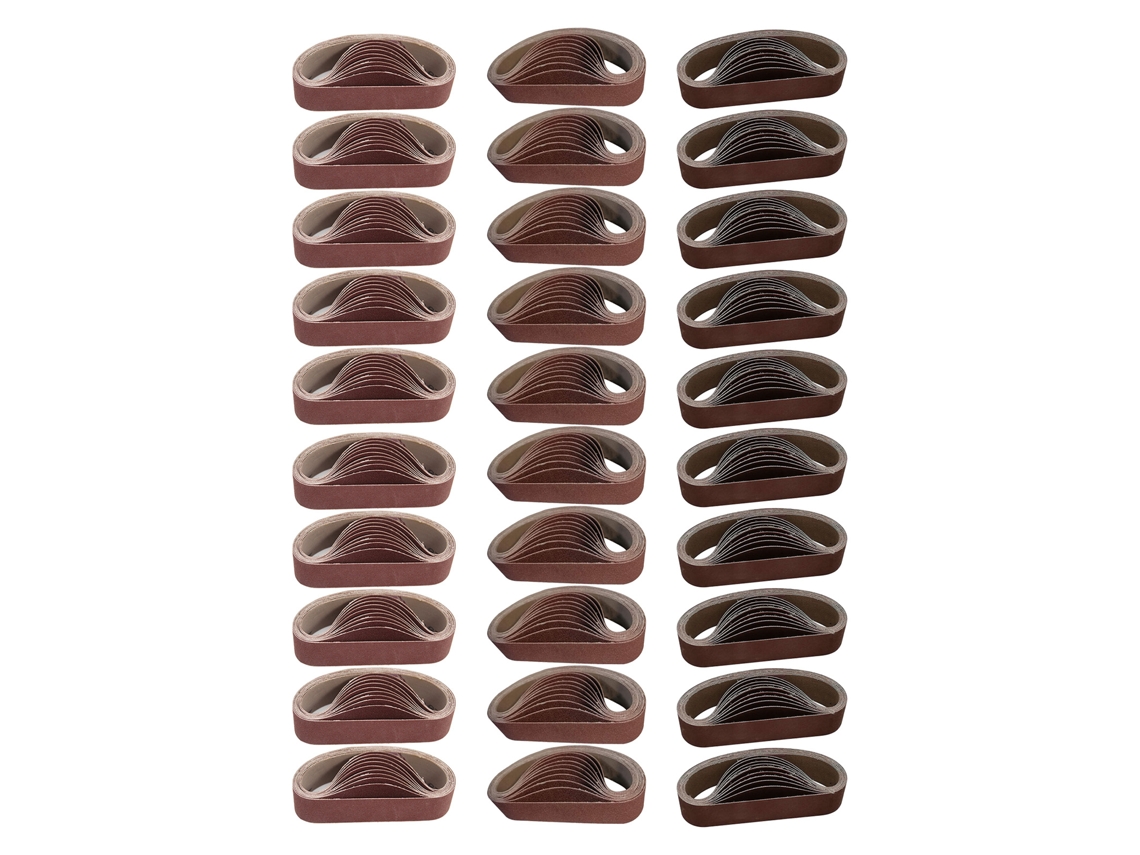 30 Guantes De Lijado De Óxido De Aluminio, Grano 80, 240 Y 800, 30 X 330 Mm, Para Lijadora De Banda.
