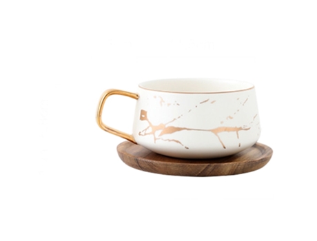 Taza XGF Tazas de café de cerámica de mármol nórdico de lujo condensado taza de café café café desayuno leche tazas de leche platillo traje con cuc...