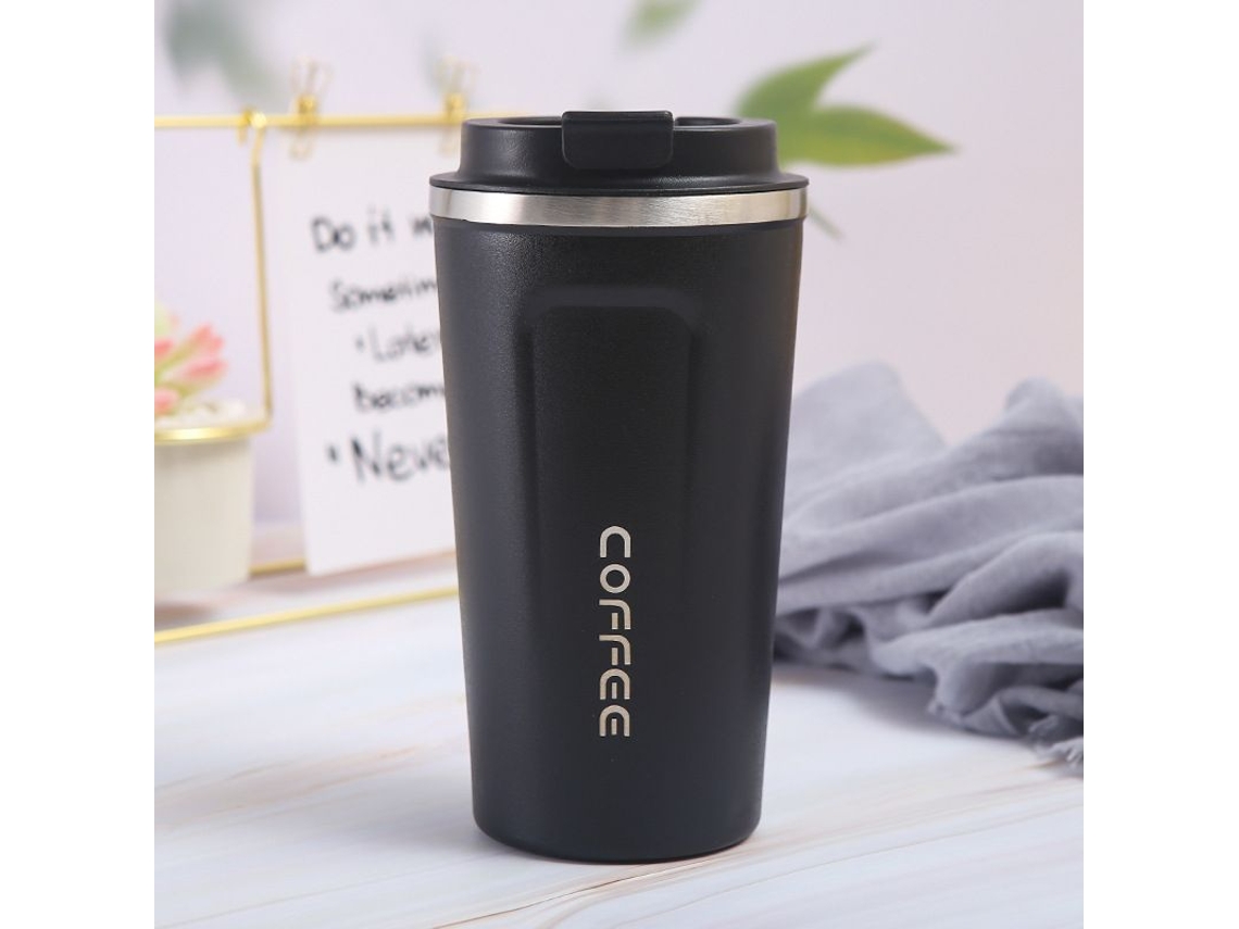2026da-taza Térmica De Acero Inoxidable 18/8 Doble Pared 510ml Aislada Portátil Ecoamigable Para Café Negro