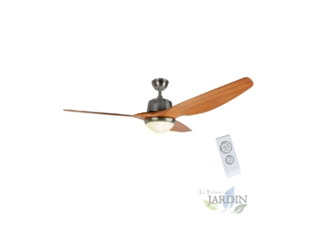 Ventilador de Techo ORBEGOZO Luz Led Aspas de Madera Natural