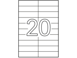 Etiquetas & Eadas con Adhesivo 15 Hojas APLI (Blanco - A5 21 X 74,6 mm)