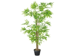 Bambú artificial grande de 150 cm, planta artificial de plástico en maceta, bambú artificial con musgo artificial. Zkaka