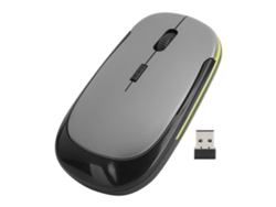 Ratón Óptico Inalámbrico De 2,4 Ghz, Ajustable, 1600 Ppp, Usb, Silencioso, Diseño Ergonómico, Plata/gris.