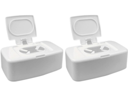 Juego de 2 inodoros de plástico blanco CHABERLU para baño y dormitorio.
