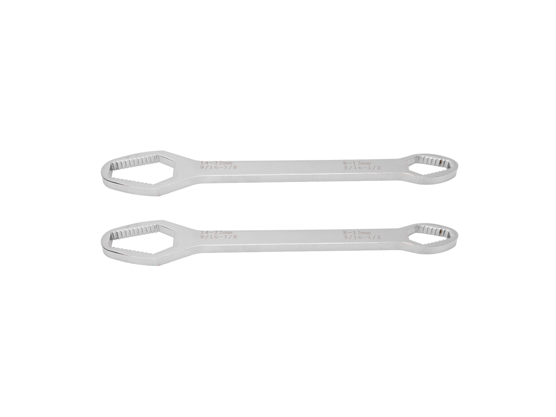 Chave Ajustável Universal Auto-aperta Bicomposta 260mm Aço Liga Multifuncional Polida Galvanizada 2pcs
