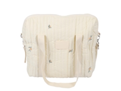 Bolsa De Almacenamiento Multifuncional De Algodón De Gran Capacidad Para Cochecito - Beige Oliva