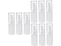 Juego De 9 Botellas De Vacío, Material Transparente Esmerilado, Dispensador De Cosméticos De Viaje.