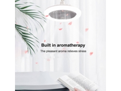 Rebe-ventilador Con Luz Moderno Aromaterapia Regulable Control Remoto Para Dormitorio Sala Con Temporizador
