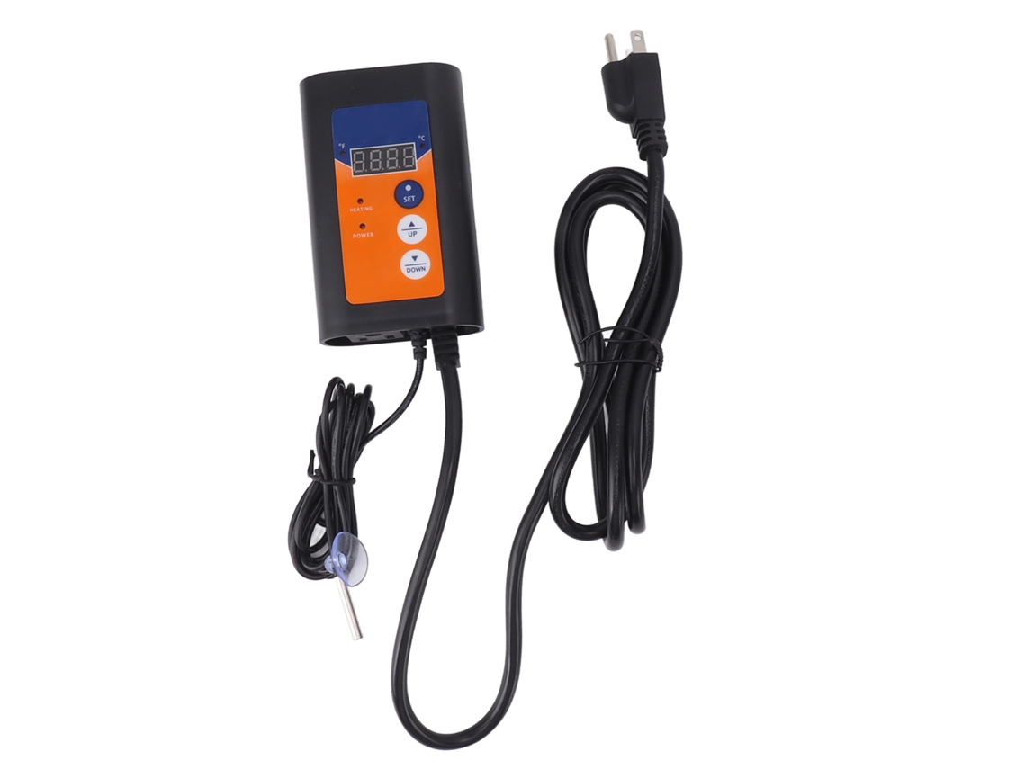 Controlador de temperatura digital de 1000 W, termostato para reptiles, invernadero, respuesta rápida, ABS, 120 V EE. UU. | Sin marca