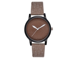 Reloj De Pulsera Analógico De Cuarzo Para Hombres Con Dial Imitación Jean (marrón Claro)