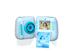 Cámara Polaroid para niños, cámara dual, mini cámara para impresión en azul