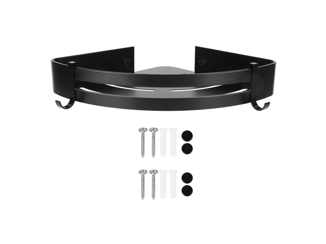 Estante esquinero para baño - Organizador de ducha con almacenamiento de pared integrado