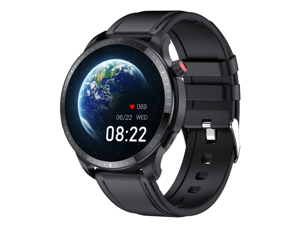 Reloj inteligente resistente al agua IP67 de 1,39 pulgadas con Bluetooth para hablar y medir el oxígeno en sangre (negro)