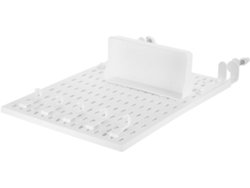 Panel Perforado De Plástico Blanco Con Clips Para Almacenamiento De Oficina, Estante Compacto Con Clips.