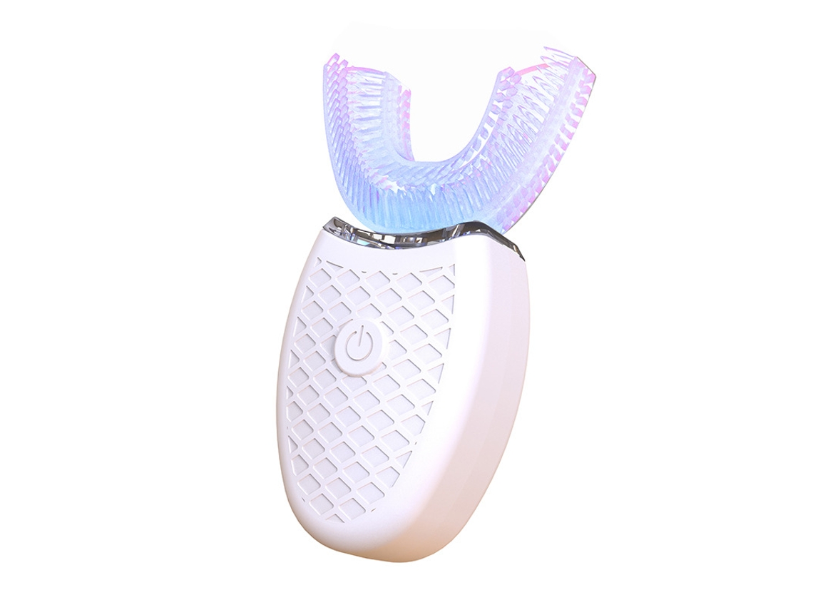 Gertiz Cepillo de dientes eléctrico automático para adultos, blanqueador ultrasónico de 360° (blanco)
