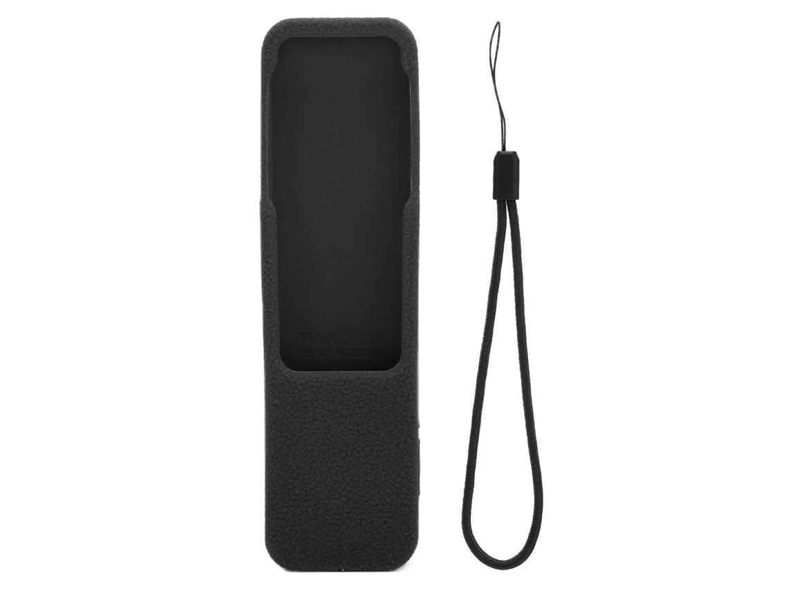 Capa Protetora De Silicone Antiaderente Lavável Para Controle Remoto Apple Tv 4k Preto