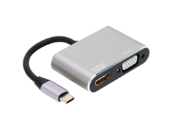 Adaptador Divisor Hembra De Interfaz Multimedia Usb-c A Vga Hd Para Diferentes Aplicações E Usos