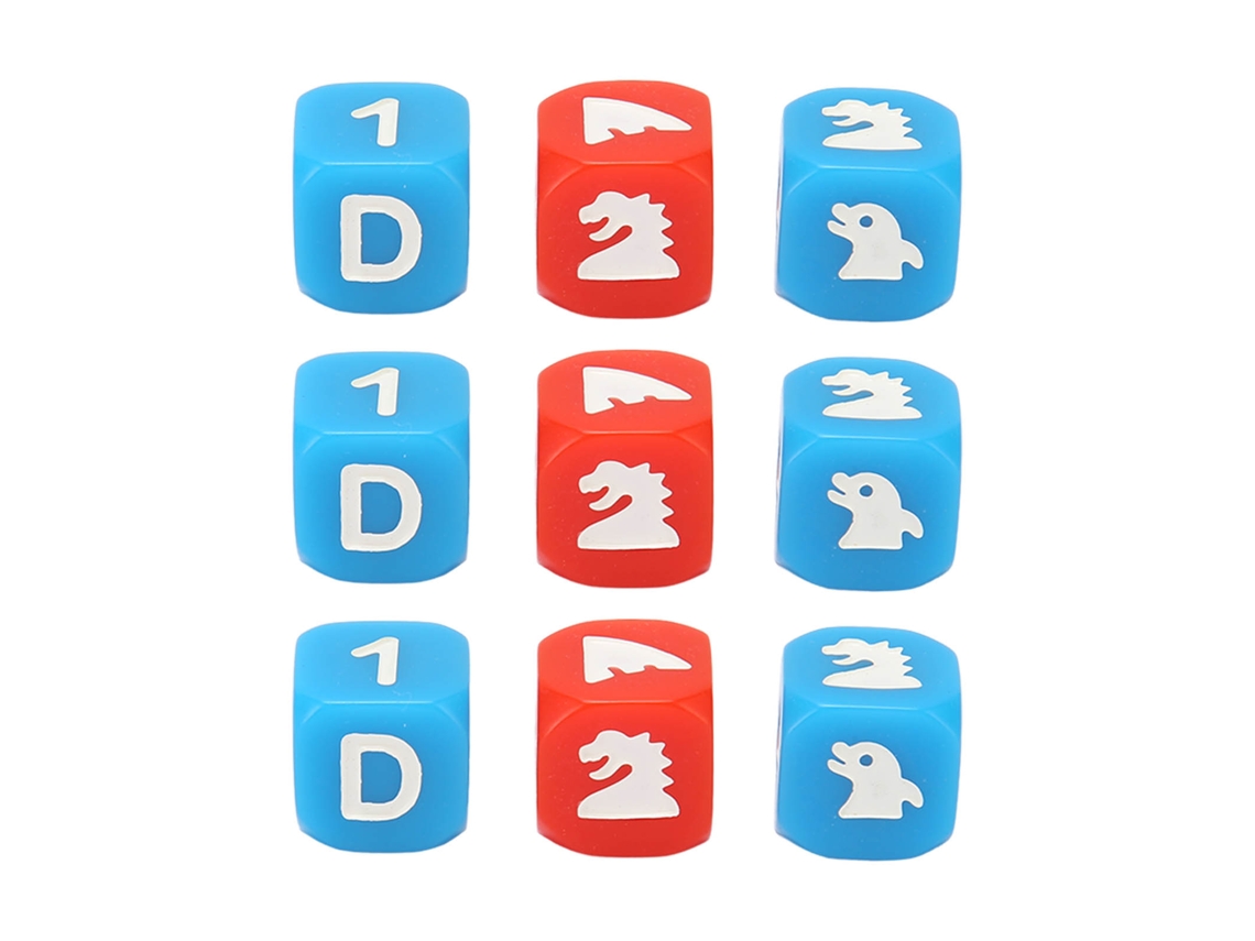 9 Dados De Seis Caras Con Diseños Impermeables, Ligeros Para Juegos Interactivos, Educación Y Entretenimiento.